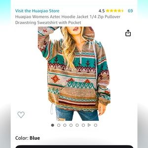 Women’s Aztec Hoodie size Large